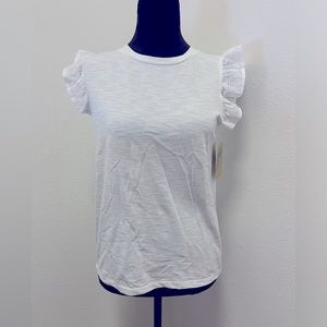 NEW THEREABOUTS Girls White T-Shirt Size 16 XL Casual School Play Top Blouse NWT